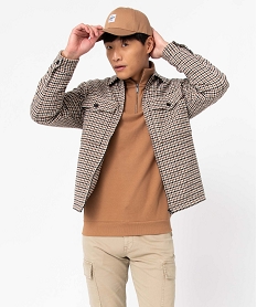 GEMO Casquette homme unie avec petit patch Orange
