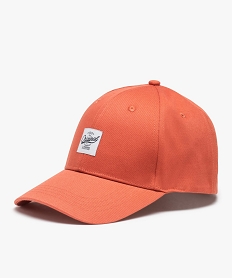 casquette homme unie avec petit patch orangeD485401_1