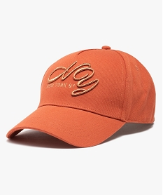 casquette femme avec inscription brodee orangeD487401_1