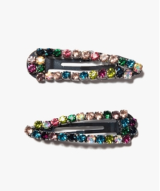 barrettes femme forme clic-clac avec strass (lot de 2) multicoloreD489901_1