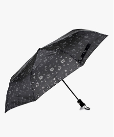 parapluie pliable a motifs celestes argentes noirD494701_1