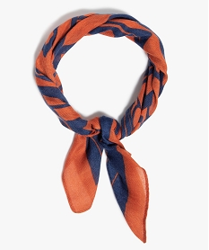 GEMO Foulard fille carré petit format à motifs Orange