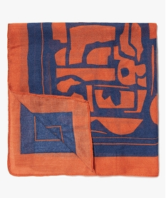 foulard fille carre petit format a motifs orange autres accessoiresD495201_2