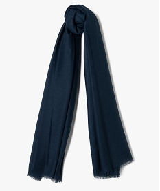 GEMO Foulard femme uni et léger en polyester recyclé Bleu