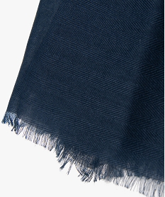 foulard femme uni et leger en polyester recycle bleuD495501_2