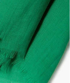 foulard femme extra fin en polyester recycle uni vertD495901_2