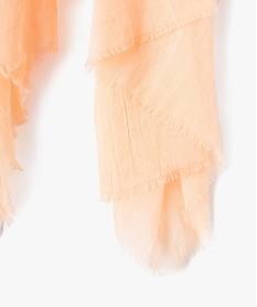 foulard femme extra fin en polyester recycle uni orange standardD497201_2