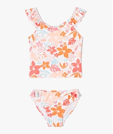 GEMO Maillot de bain bébé fille 2 pièces tankini fleuri vert vif