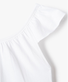 pyjashort fille avec bretelles volantees blanc pyjamasD500001_2