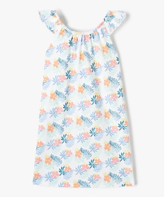 chemise de nuit fille a motifs fleuris avec volants sur les epaules imprimeD500501_1