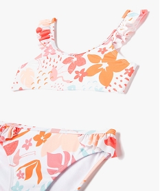 maillot de bain fille 2 pieces a motifs fleuris imprimeD500701_2