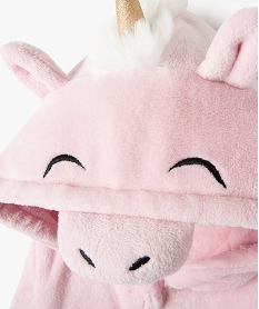 combinaison pyjama fille licorne avec capuche roseD501401_4