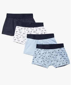 GEMO Boxers garçon en coton (lot de 4) Multicolore