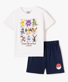 pyjashort garcon avec motif xxl - pokemon blanc pyjamasD502801_1