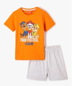 pyjashort garcon bicolore avec motif - pat patrouille orange pyjamasD502901_1