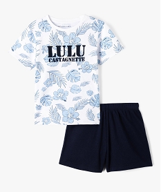 pyjashort garcon avec motif feuillage - lulucastagnette imprime pyjamasD503501_1