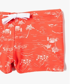 maillot de bain bebe garcon imprime hawai rougeD504101_2