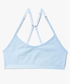 GEMO Brassière fille à fines bretelles multipositions bleu chine