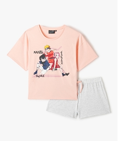GEMO Pyjashort fille avec large motif - Naruto rose standard