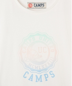 pyjashort fille bicolore avec motif multicolore - camps united blancD507101_2