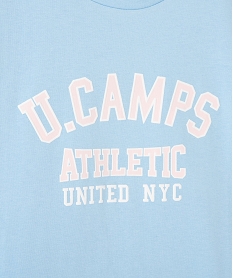 pyjashort fille bicolore avec inscription - camps united bleu pyjamasD507201_3