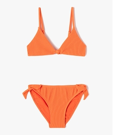 maillot de bain fille 2 pieces avec haut triangle orangeD507801_1