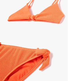 maillot de bain fille 2 pieces avec haut triangle orangeD507801_2