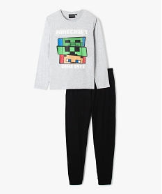 pyjama garcon avec motif colore - minecraft grisD509801_1