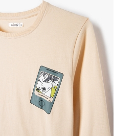 pyjama garcon avec motif manga beigeD509901_2