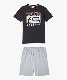 pyjashort garcon bicolore a motif - naruto gris pyjamasD510101_1