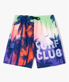 short de surf garcon a motifs palmiers imprimeD510801_1