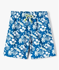 GEMO Short de bain garçon à motifs fleuris Imprimé