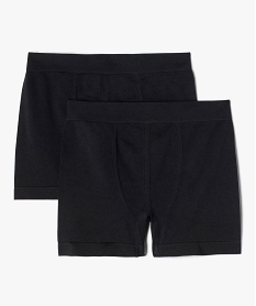 GEMO Boxer en maille extensible sans coutures uni homme (lot de 2) Noir