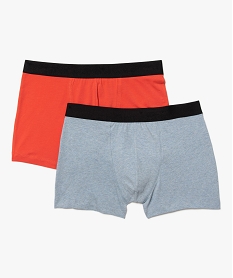 boxer uni en coton extensible homme (lot de 2) bleuD512601_1