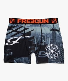 GEMO Boxer homme à motif gratte-ciel et ceinture contrastée Orange