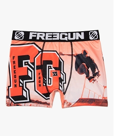 GEMO Boxer homme à motif skateur - Freegun Orange