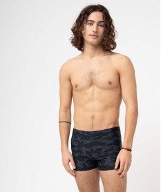 GEMO Maillot de bain homme forme boxer avec motifs marron fonce