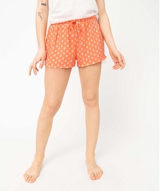 short de pyjama femme ample et fluide a motifs imprimeD516201_1