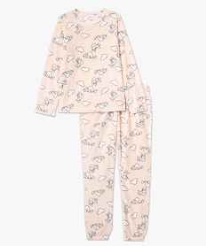 pyjama femme en polaire a imprime all over imprime pyjamas ensembles vestesD518801_4