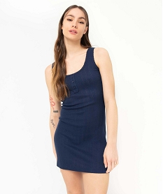 GEMO Chemise de nuit femme sans manches - LuluCastagnette Bleu