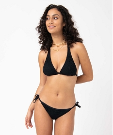 bas de maillot de bain femme avec dentelle sur l’avant noir bas de maillots de bainD520201_3