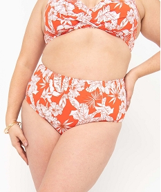 GEMO Bas de maillot de bain femme grande taille à taille haute Violet