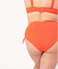 bas de maillot de bain femme grande taille en matiere texturee rouge bas de maillots de bainD520701_2