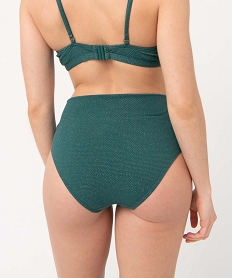 bas de maillot de bain femme paillete forme culotte taille haute vert bas de maillots de bainD520801_2