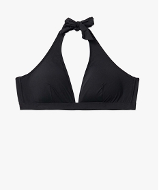 haut de maillot de bain femme grande taille forme triangle foulard noirD521501_4