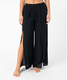 GEMO Pantalon de plage femme ouvert sur l’avant Noir