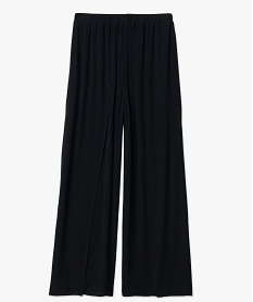 pantalon de plage femme ouvert sur l’avant noir vetements de plageD521901_4