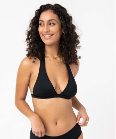 haut de maillot de bain femme forme triangle avec mousses amovibles noir standard haut de maillots de bainD522601_2