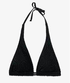 haut de maillot de bain femme forme triangle en dentelle noir haut de maillots de bainD522701_4