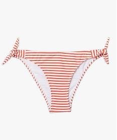 haut de maillot de bain femme forme triangle a rayures rouge haut de maillots de bainD522901_4